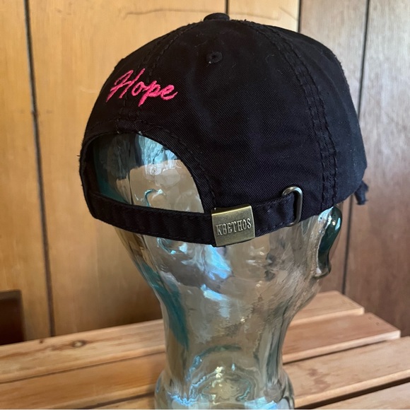 Black Breast Cancer Awareness Pink Ribbon Cap - Picture 5 of 11